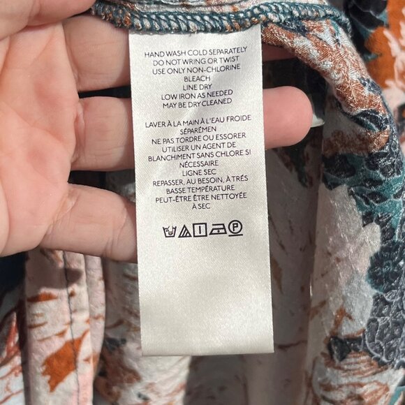 Free People Mikayla Print Long Sleeve Tunic in Green Balsam Combo Size S - Picture 10 of 11